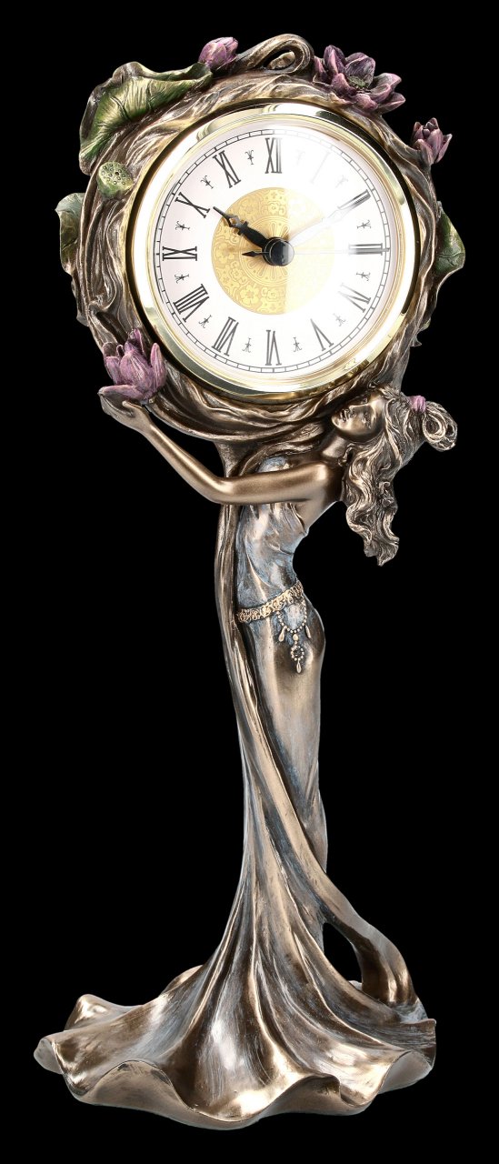 Jugendstil Uhr - Blumenfrau