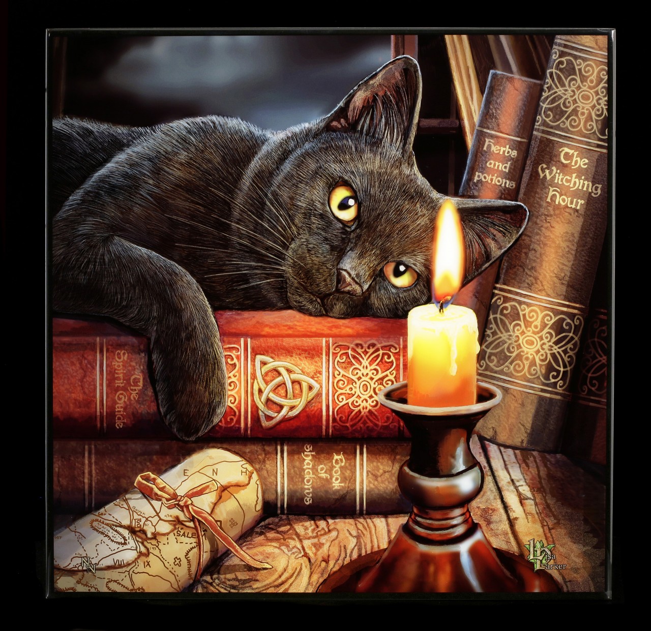 Großes Hochglanz Bild mit Katze - Witching Hour