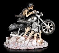 Skeleton Figurine on Bike - Ride out of Hell