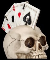 Skull Figurine - Poker Cards - Four of a Kind