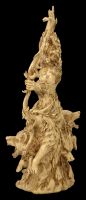 Cernunnos Figur beige - Keltischer Gott mit Wölfen