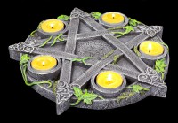 Teelichthalter - Wicca Pentagramm