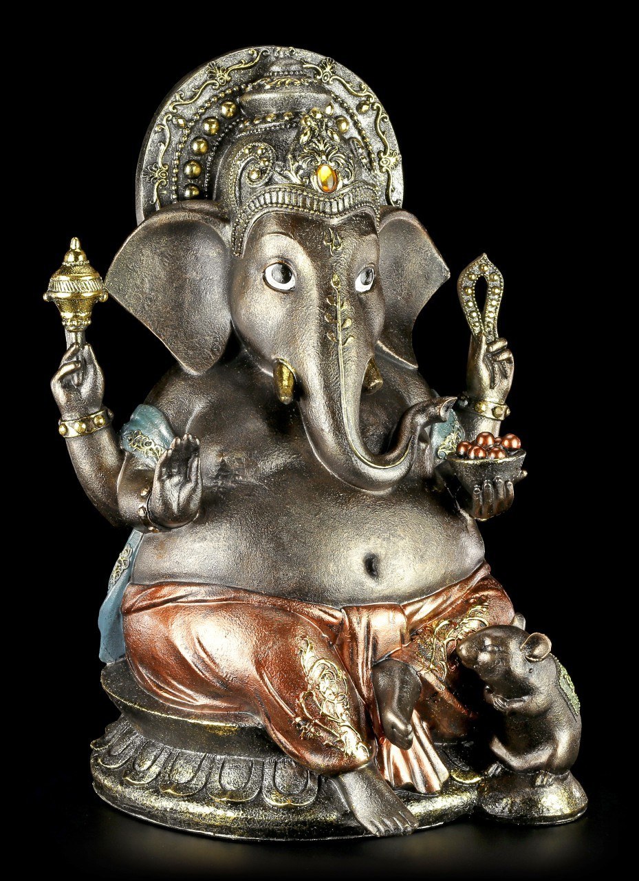 Ganesha Figurine - Hindu God with Bowl