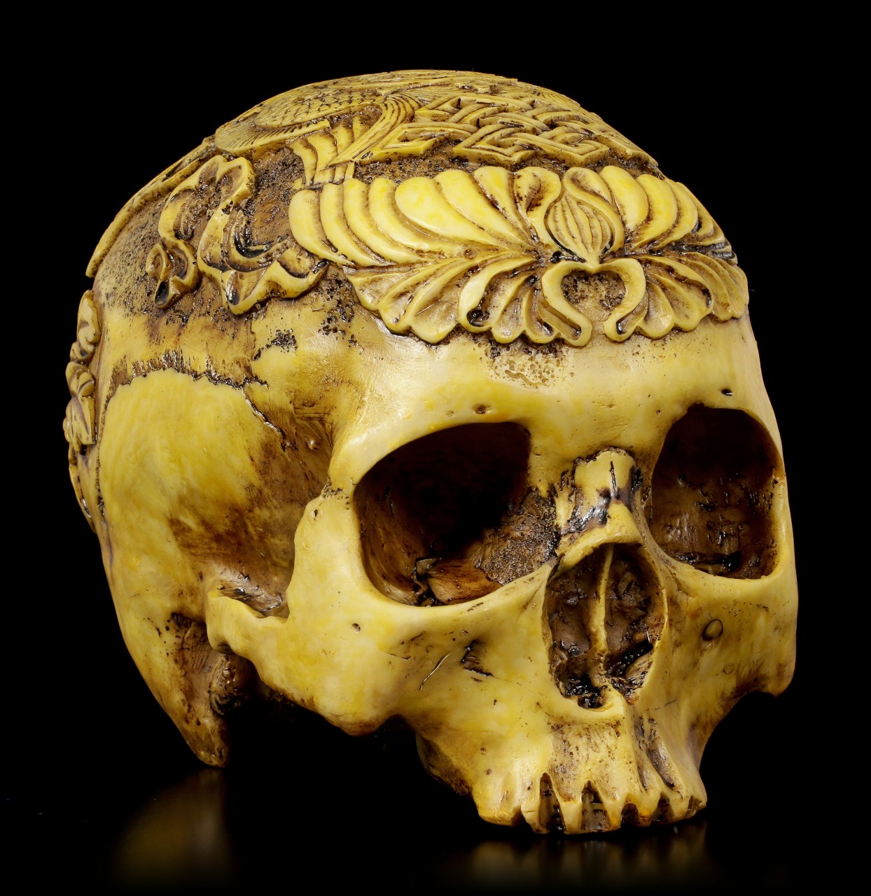 Human Skull Ashtamangala - The Eight Auspicious