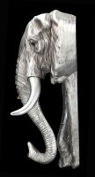 Wandrelief - Elefant silber