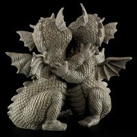 Garden Figurine - Kissing Dragon Couple