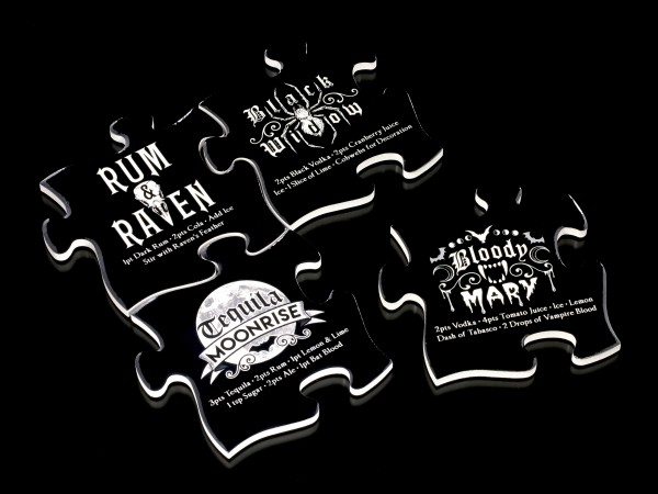 Alchemy Jigsaw Coaster Set - Gothic Cocktails