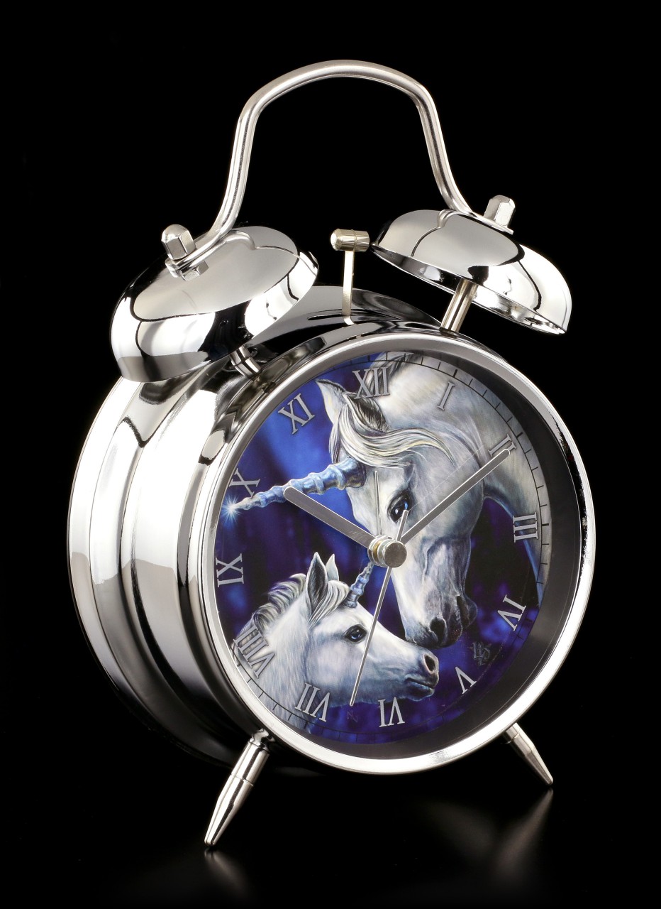 Retro Alarm Clock with Unicorns - Sacred Love
