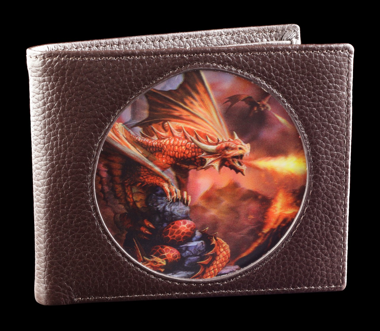 Geldbörse braun mit 3D Drache - Fire Dragon