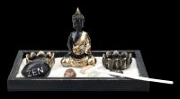 Buddha Figur mit Zen Garten Set