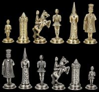 Schachfiguren Camelot - Metall mittelgroß