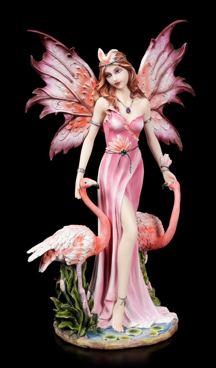 Fairy Figurine - Teina with Flamingos