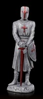 Knight Templar Figurine with red Sword