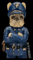 Hundefigur - Bulldogge als Polizist