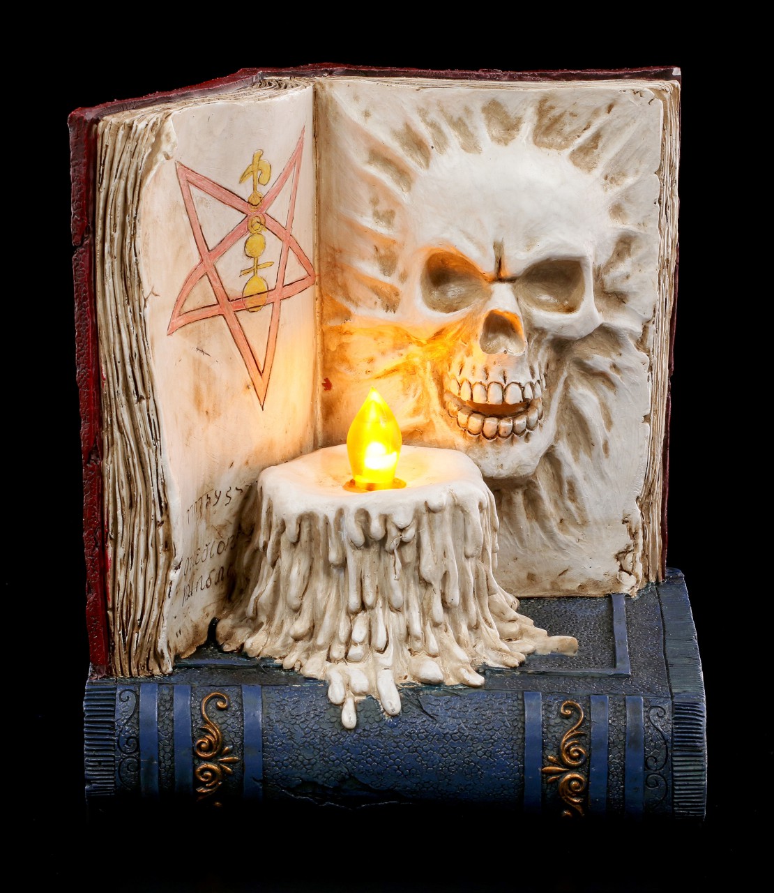 Totenbuch mit LED Kerze