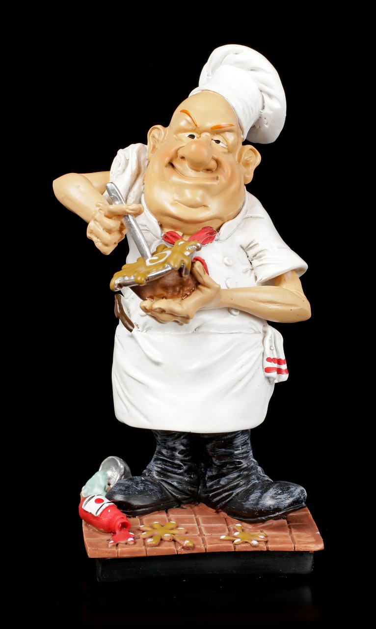 Funny Job Figur - Chefkoch rührt Soße