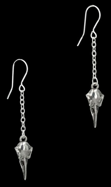 Earrings Set - Raven Skull