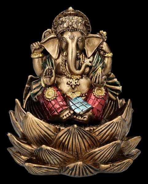 Ganesha Figurine sitting in Lotus