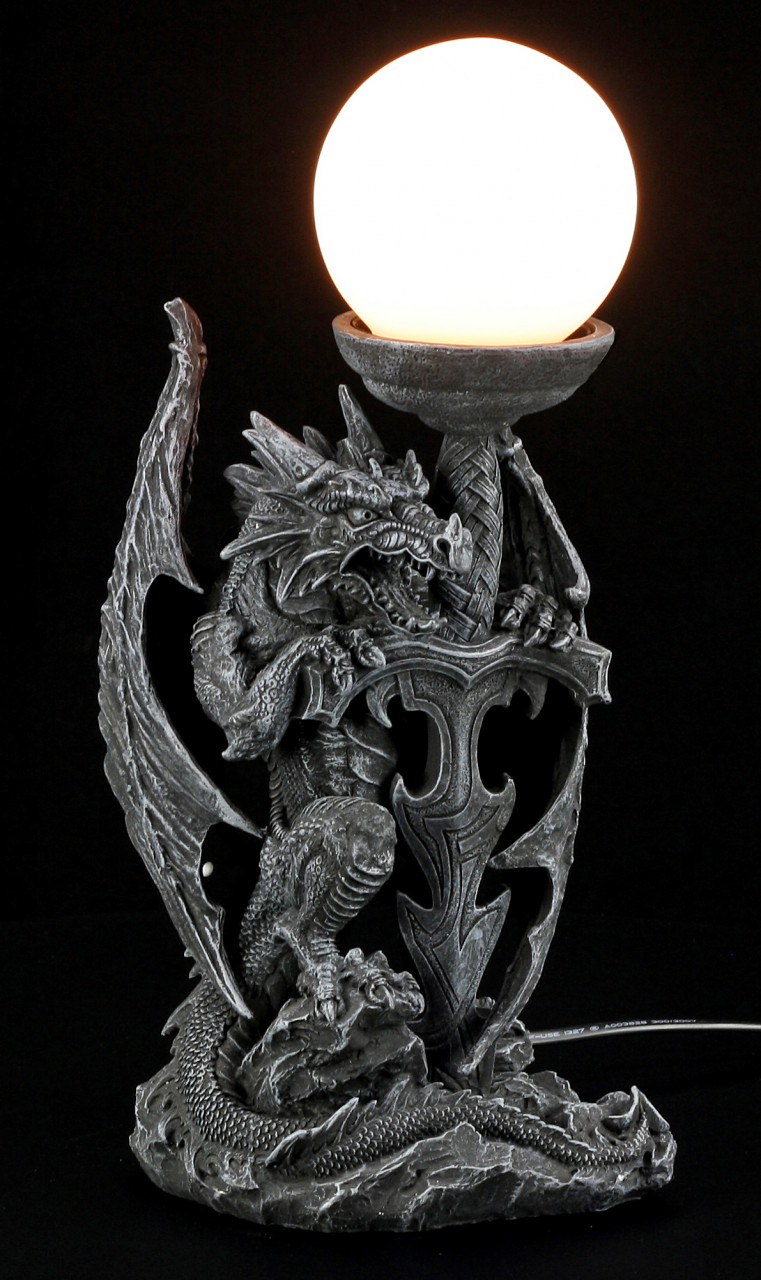 Dragon Lamp - Dragon with Sword