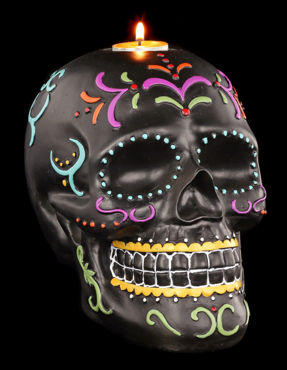 Mexikanischer Totenkopf Teelichthalter - Carnival of Dead