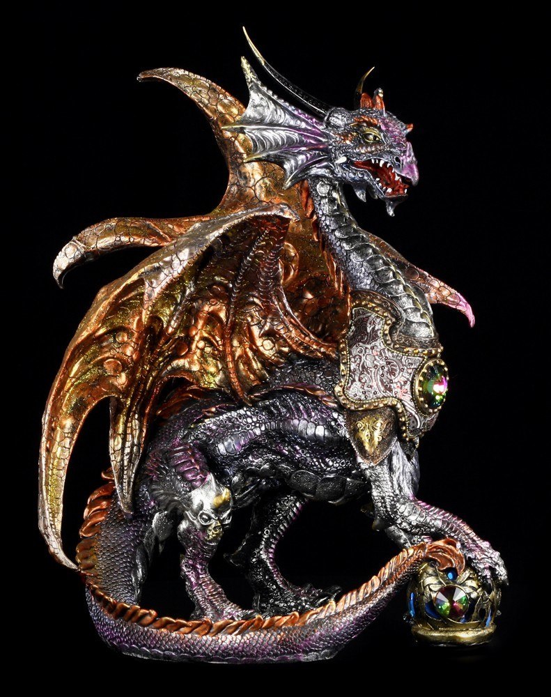 Large Dragon Figurine LED - Celeritas - colored