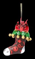 Christmas Tree Decoration - Dragon with Stocking