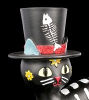 Black Cat Figurine with Topper