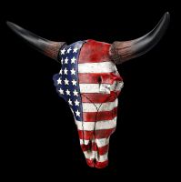 Wall Deco - Skull Cattle US Flag