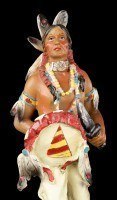 Indianer Figur - Mit Messer und Schild