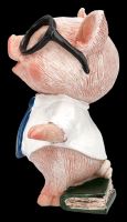 Lustige Schweinefigur mit Brille und Krawatte - Percy