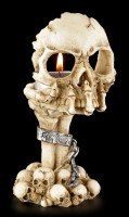 Tealight Holder - Skeletonhand with Skull