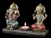 Teelichthalter - Ganesha Figur mit Krishna