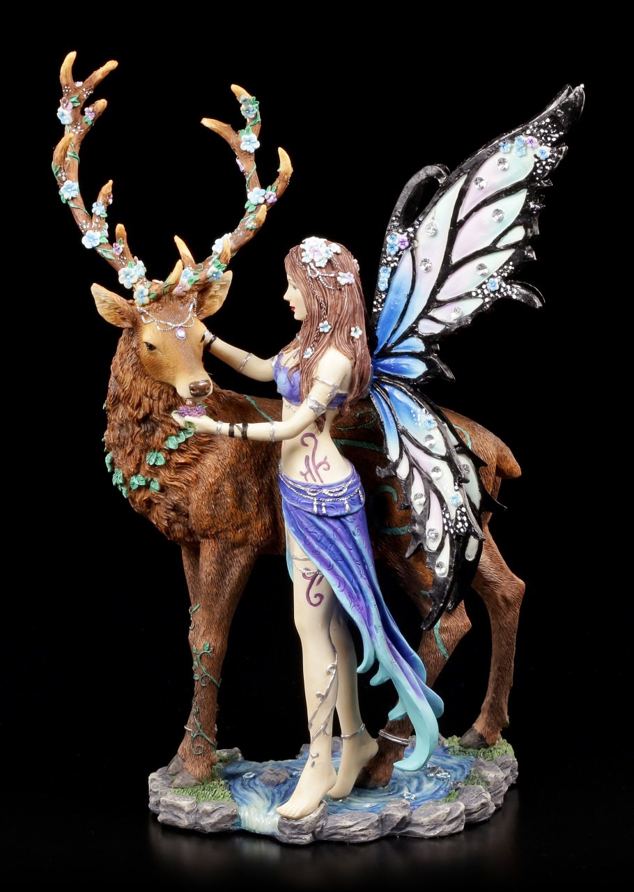 Elfen Figur mit Hirsch - Diantha - Companion Fairy