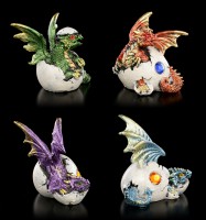 Small Dragon Figurines Set of 4 - Hatching