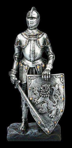 Ritter Figur mit Löwenschild und Schwert