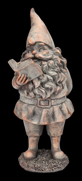 Garden Gnome Figurine Reads Book