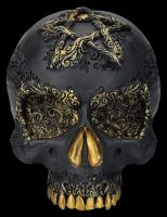 Skull Figurine black-gold - Divine Demise