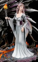 Dragon Figurine and Fairy Lara with Torch
