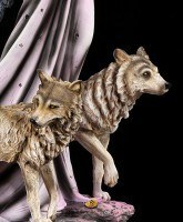 Large Fairy Figure with Wolf Pack - Mystique