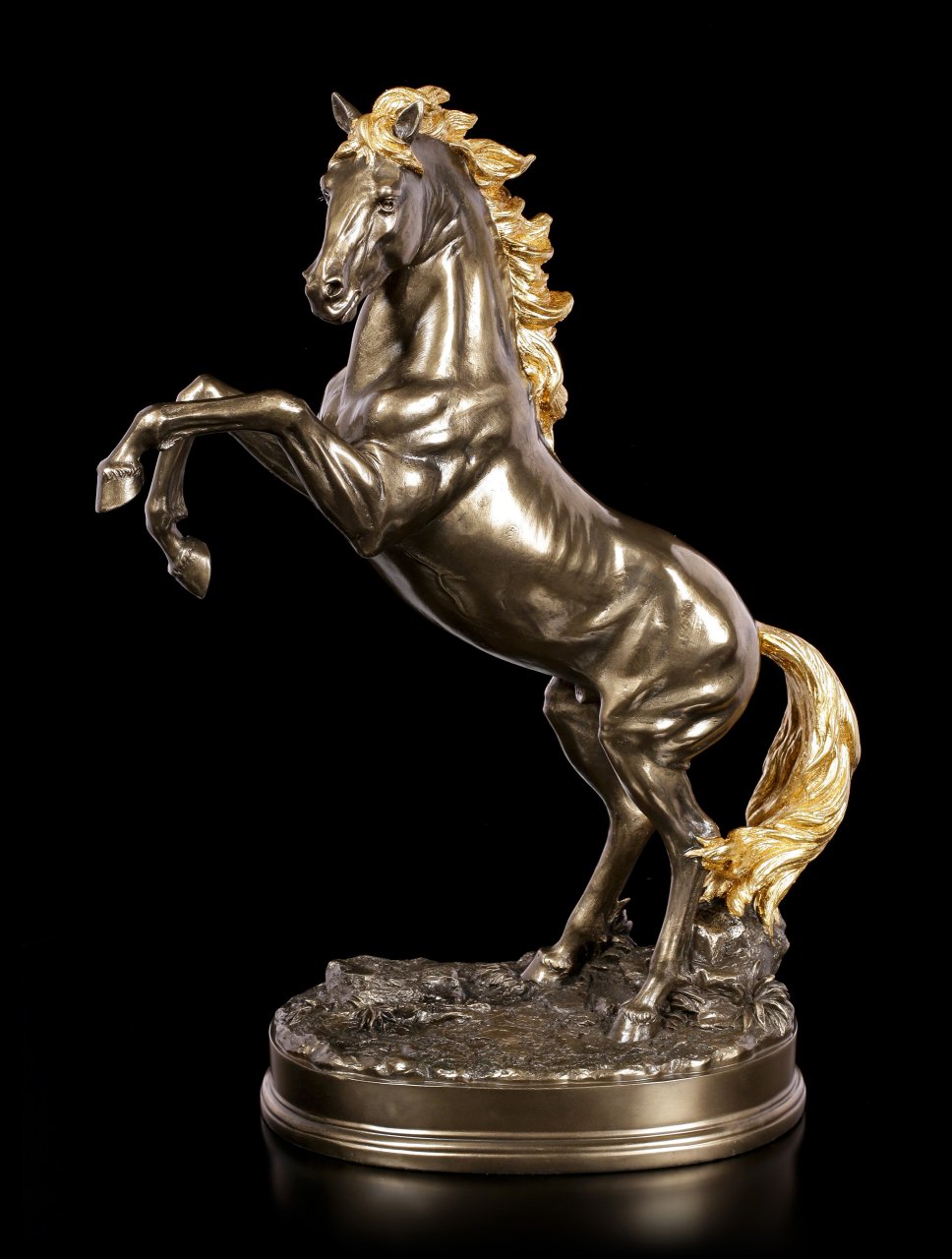 Pferde Figur - Mustang mit goldener Mähne