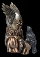 Odin Figur - Büste klein mit Raben