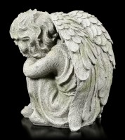 Engel Gartenfigur - Kind schlafend rechts - klein