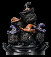 Cat Figurine - Five Cheeky Cats in Cauldron
