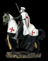 Deutsche Tempelritter Figur auf Pferd mit Speer