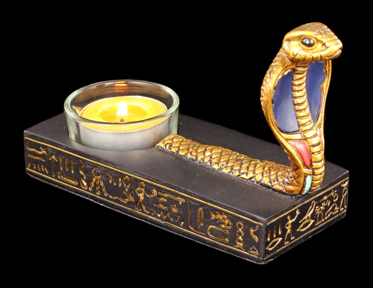 Egyptian Tealight Holder - Cobra guarding Light