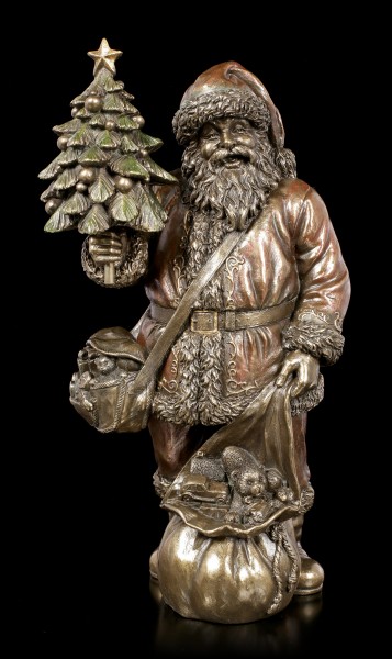 Nikolaus Figur - Weihnachtsmann mit Christbaum