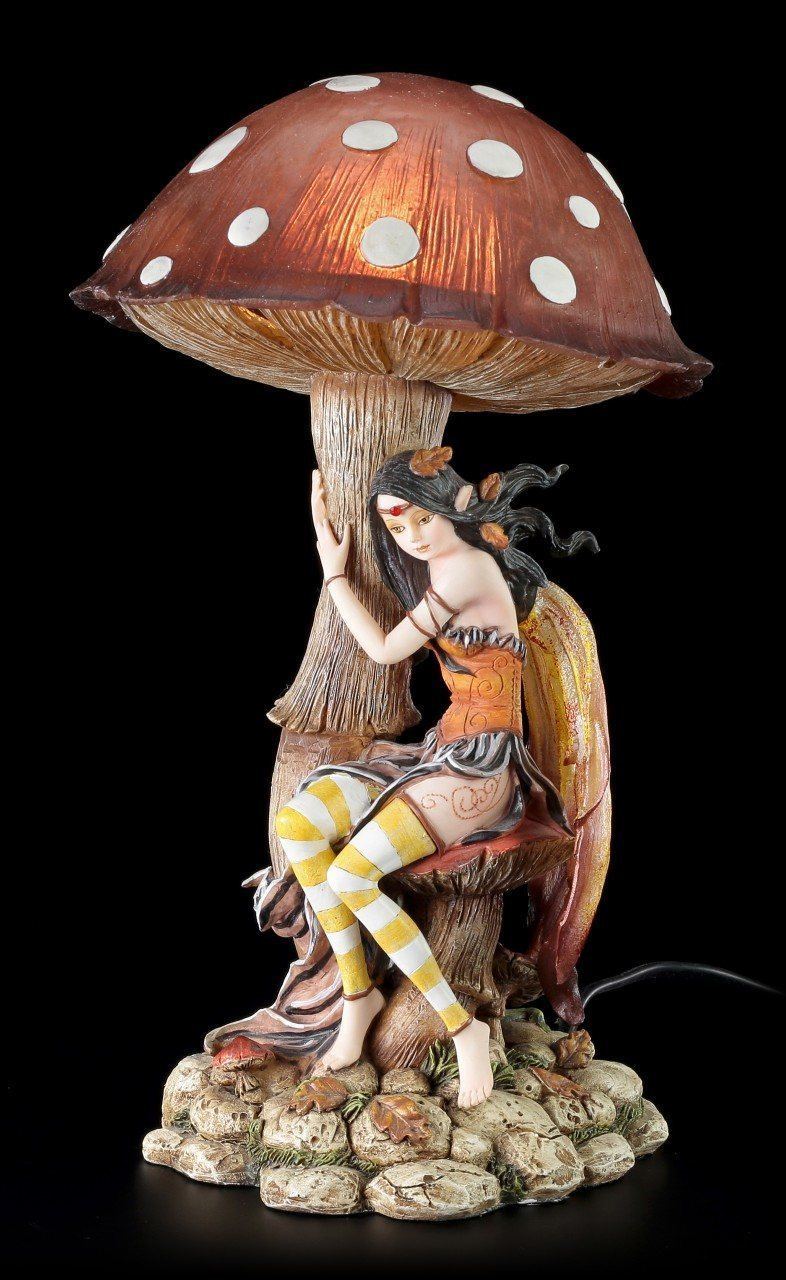 Fairy Night Light with Mushroom - Brown