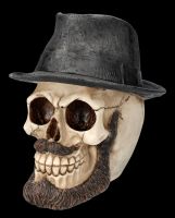 Skull Figurine with Hat and Beard