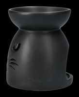 Duftlampe schwarz - Katzengesicht