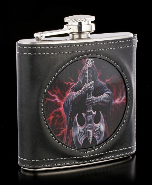 Hip Flask with Reaper - Rock God 3D